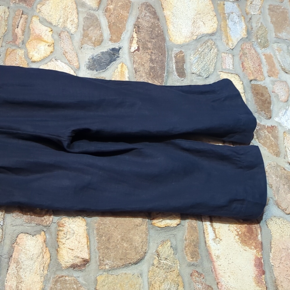 J. Jill 100% Linen Deep Blue Relaxed Pants - Picture 7 of 11